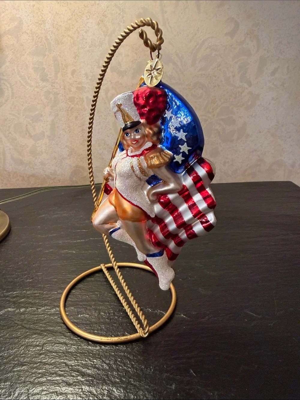 Christopher Radio Glory Gams Red White & Blue Ornament